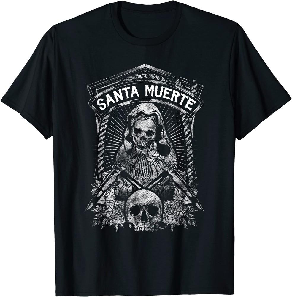 La Santa Muerte Мексиканский Жнец Футболка Размер S-5XL Унисекс Футболка