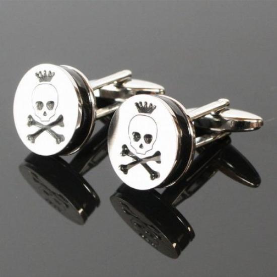 Kamakura Cufflinks Workshop Skull and Crossbone Cufflinks and Dc049 [Cufflinks Cufflinks]