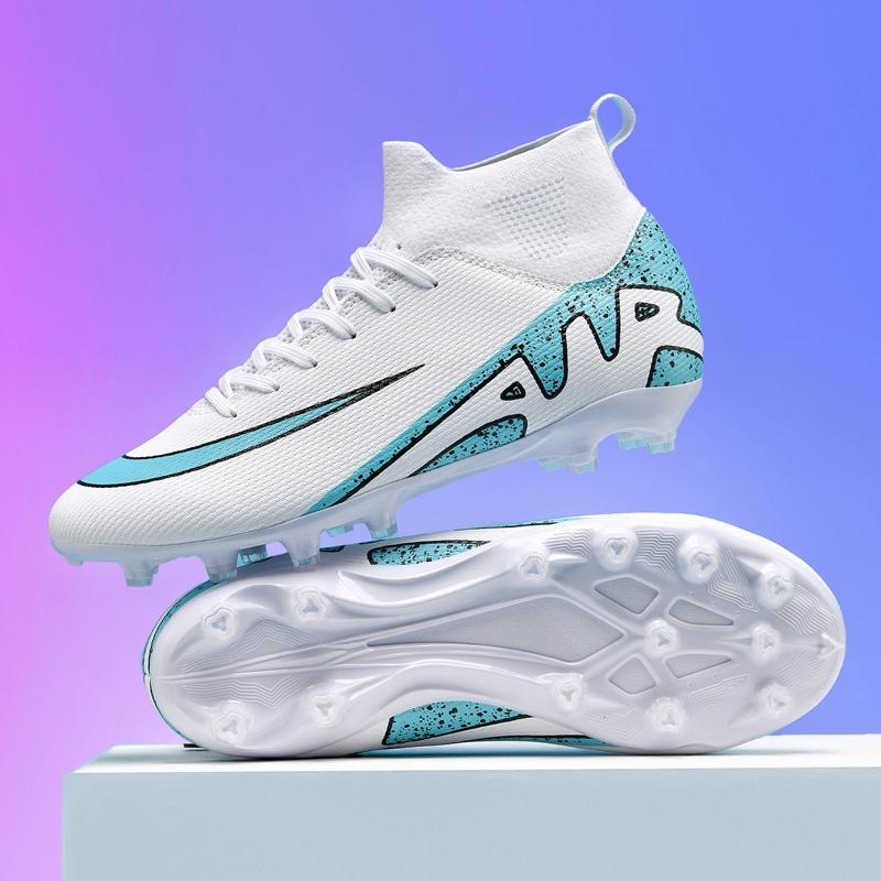 New Men Cleats Grass Soccer Shoes TF/FG Futsal Indoor Sport Training Football Boots Ankle Kids Match Hot-selling High-quality