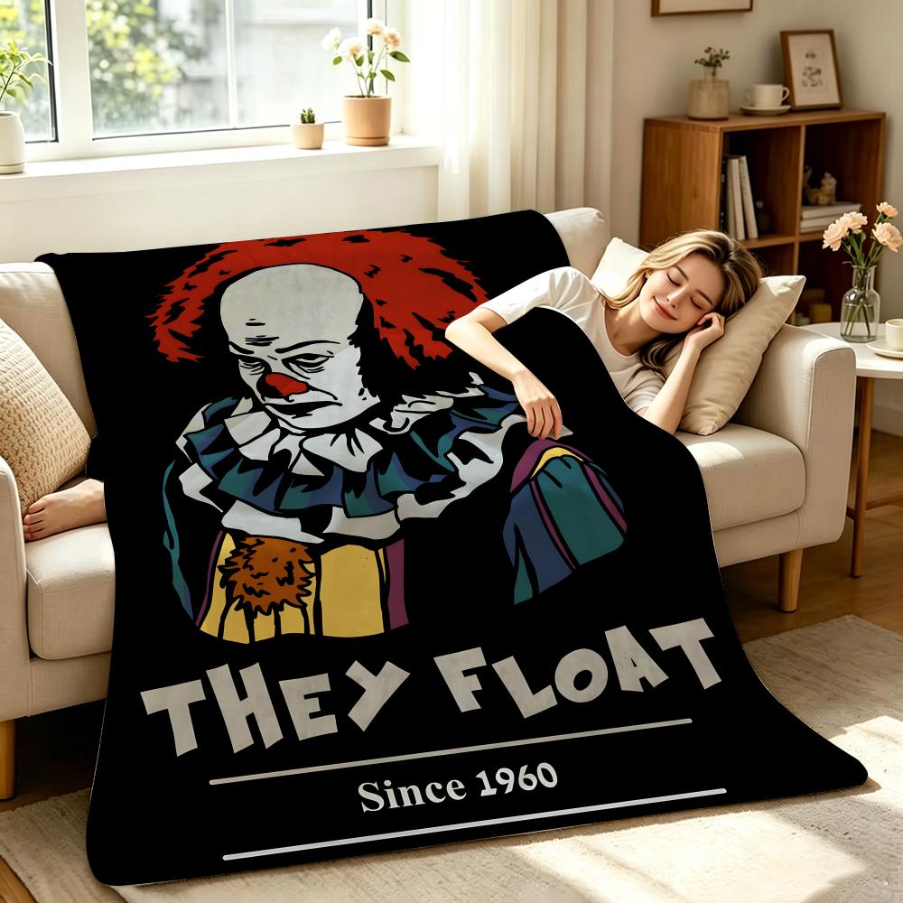 Movie I-It Chapter One Throw Soft Warm Flannel Throw Blanket, Multi-use for Sofa Bed Office Nap