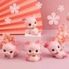 Resin Deer Statue Girl Pink Decoration Car Lucky Deer Cake Decoration Party Fairy Garden Micro Crafts Party Desktop Decoration