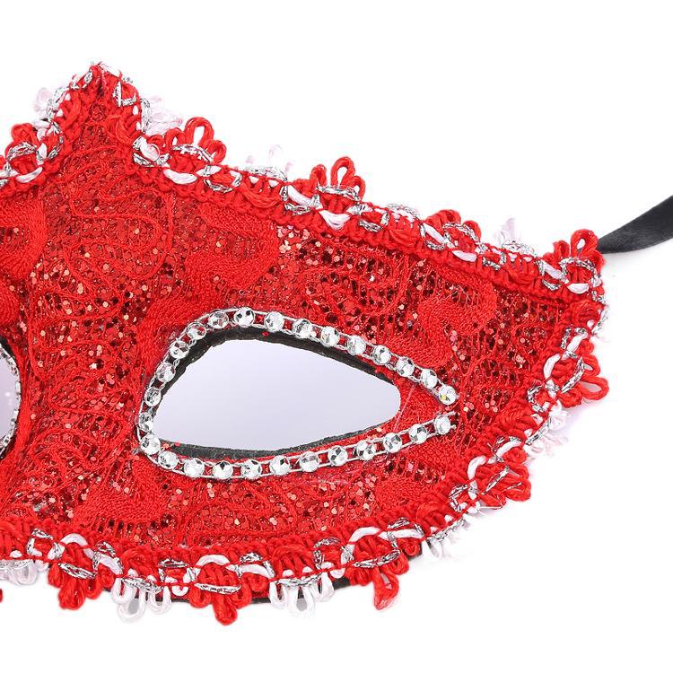 Halloween Lace Half Face Mask for Cosplay Party