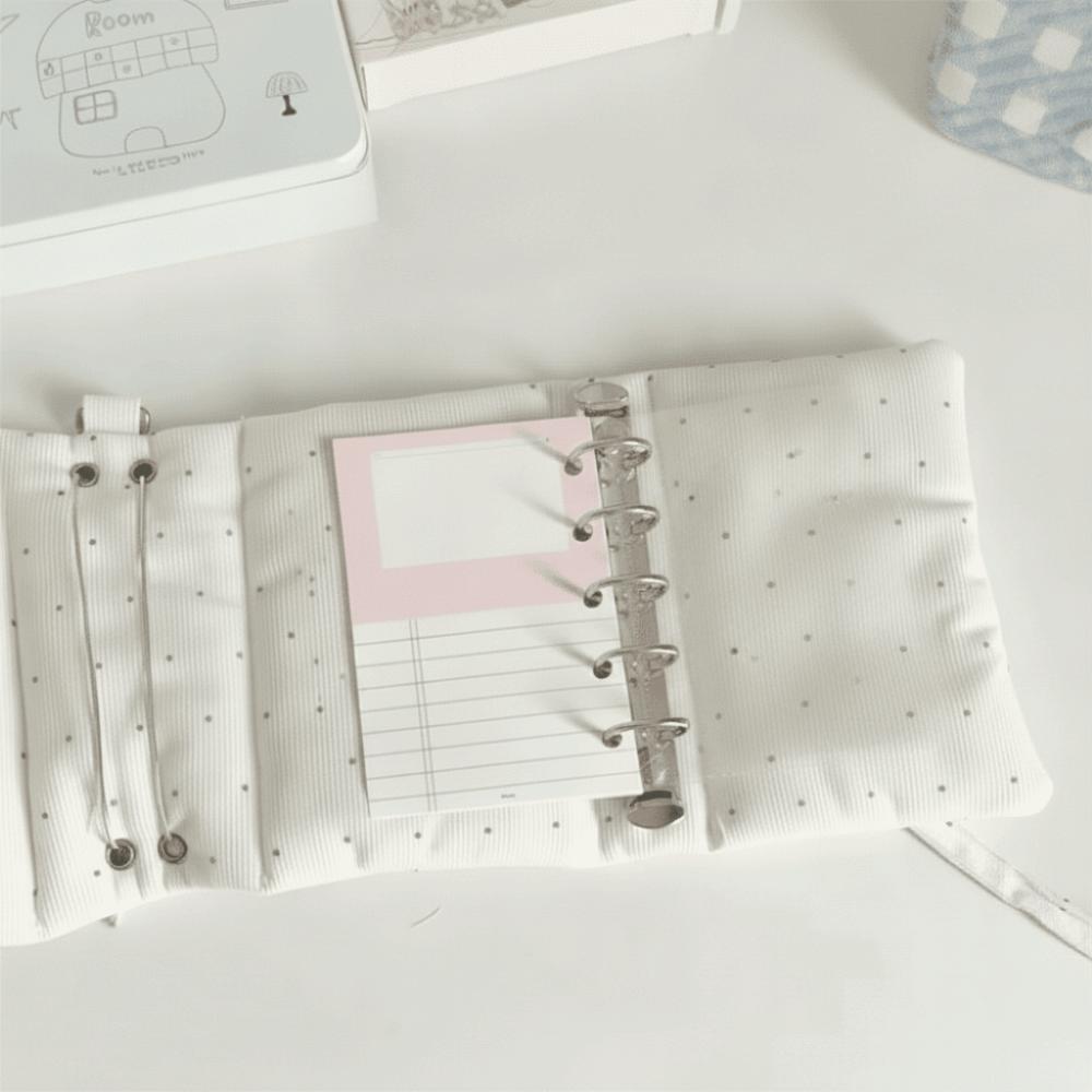 3-Fold Mini Pocket Notebook M5 Strap Binder Note Planner Ins Diary Notebook Student Stationery