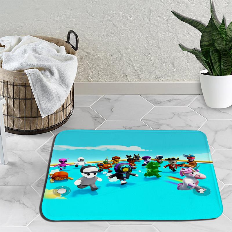 Ковер с героями мультфильмов Stumble Guys, ковер для игр, украшение для спальни, коврик для йоги, аниме, уличный ковер, нескользящий ковер, подарок на день рождения