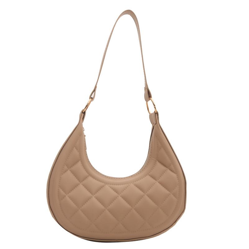 Популярная в этом году модная женская сумка через плечо с бриллиантами 2024 года, новая универсальная сумка через подмышку в корейском стиле с полумесяцем