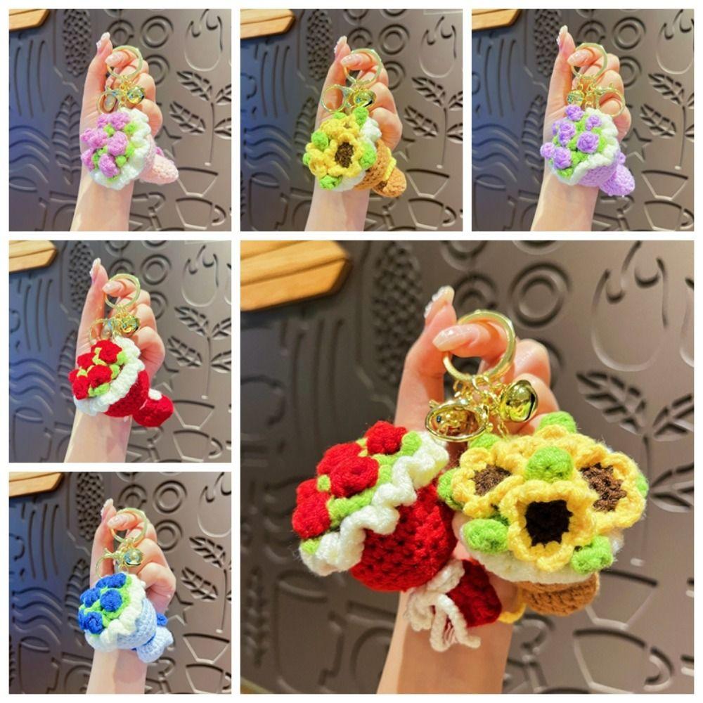 Брелок для ключей «Букет невесты ручной работы» Подвеска-подсолнух для ключей Подарки для девочек