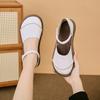 Retro Classic Round Head Brown Leather Flat Comfortable Sandals 2025 Summer Trend New Ladies Casual Outdoor Daily Women's Shoes