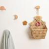 Wooden Wall Hook Lightweight Adhesive Hook with Natural Wood Grain Design Hook for Items Kids Schoolbags Hats