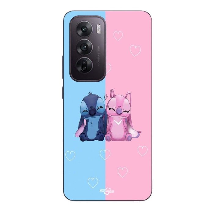 Coque de téléphone - MANIACASE - Oppo Reno 12 pro 5G - Silicone - Souple - Stitch Angel mignon