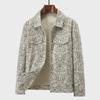 Men's Trendy Corduroy Jacket: Lapel, Full-Print, Spring/Autumn Casual Wear