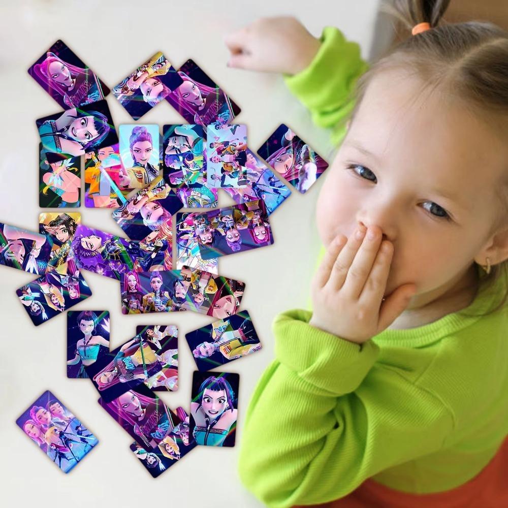 30PCS K-POP Demon Hunters Photocards Anime Collectible Set for Fans of K-POP Merch/Trading Card Games