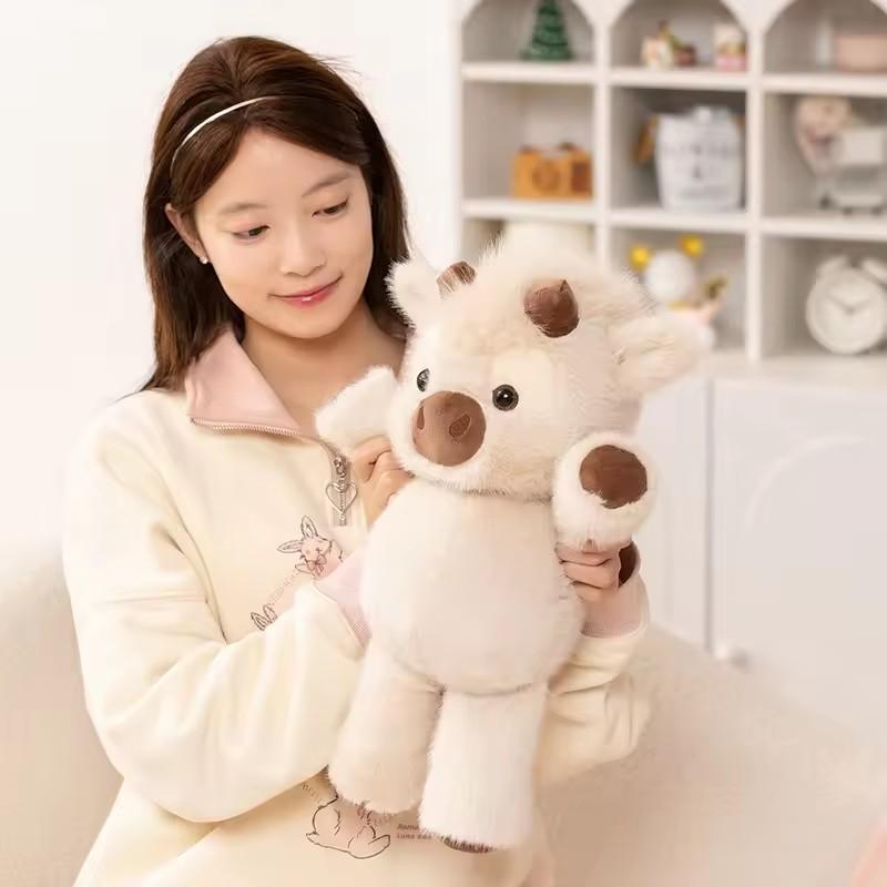 Adorable Highland Cattle Plush Toy 40Cm - Huggable Running Cow Stuffed Animal Made With Premium Soft Fabric Soothing Companion
