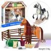 Cross-Border Free Shipping: White Horse Figurine with Combable Hair - Ranch Farm Simulation Toy