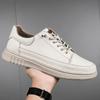 Fashion Leather Men Skateboarding Shoes Outdoor Casual Shoes Men Comfortable Flats White Shoes for Men Sneakers Big Size 48 49