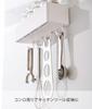 Yamazaki Tower Magnetic Storage X X Small Item Storage with 4846 Rack, White, Approx. W24.5 D7.2 H5.3cm, Hooks,