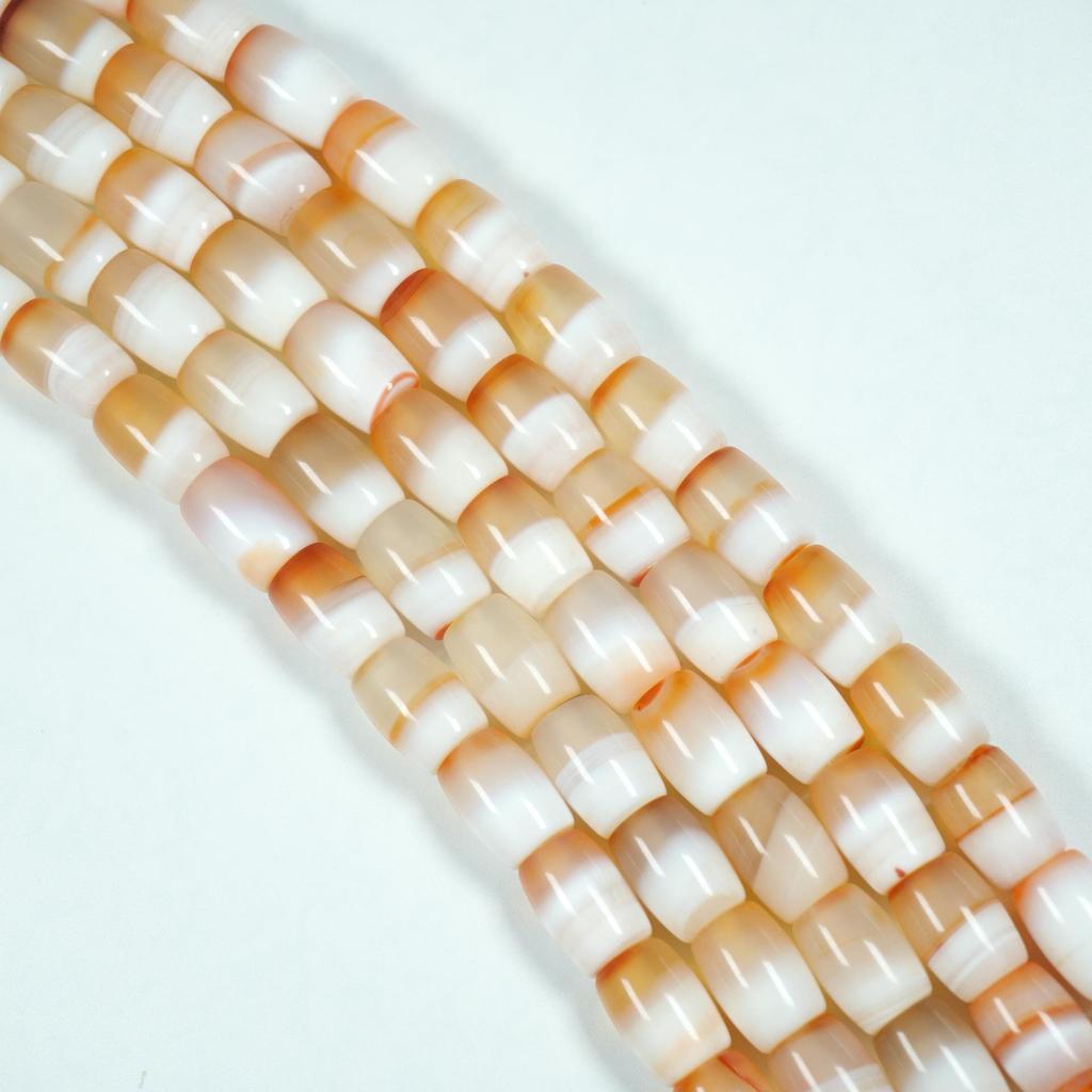 Натуральные красные агатовые бусины-бочонки с шероховатой поверхностью для DIY ручной работы браслетов