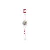 Swatch Кварцевые часы Маленький снеговик Модный веселый стиль 41 мм Серый циферблат Пластиковый корпус Силиконовый ремешок Унисекс часы SUOZ260S