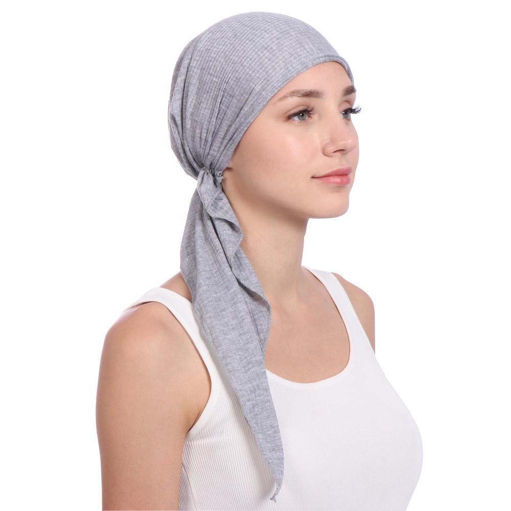 (Carry Me)Women India Beading  Muslim Stretch Turban Hat Cotton Hair Tail Head Scarf  Wrap