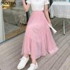 Mesh Skirt Half-length Women's New Spring and Summer Long Skirt Mid-length High Waist A-line Skirt Tutu Skirt Fairy