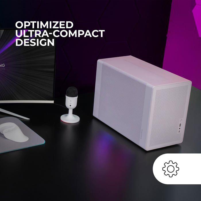 Boîtier Mini Tour - MARS GAMING - MC-XPRO - Blanc - Design Aéré - Optimisation Du Flux d'Air