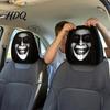 Моющаяся накидка на подголовник Лицо призрака Автомобильные чехлы Страшное сиденье Игривые аксессуары Защитный универсальный эластичный аксессуар для большинства автомобилей Мультяшный