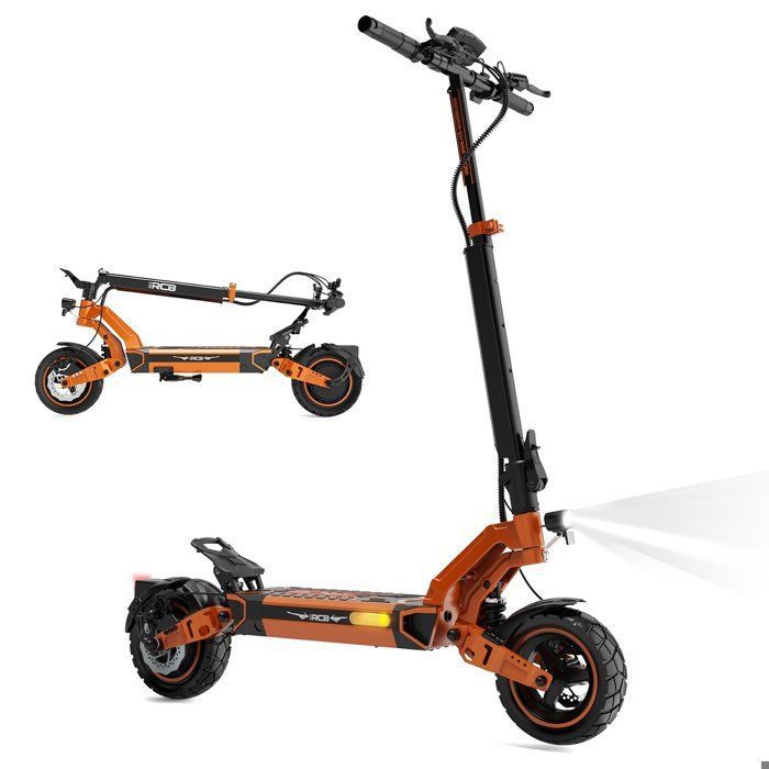 RCB D7 PRO Trottinette Électrique Adulte - Batterie 48V 27Ah - Autonomie 110km - Moteur 1600W Max- NFC Smart Lock - Pneus 10