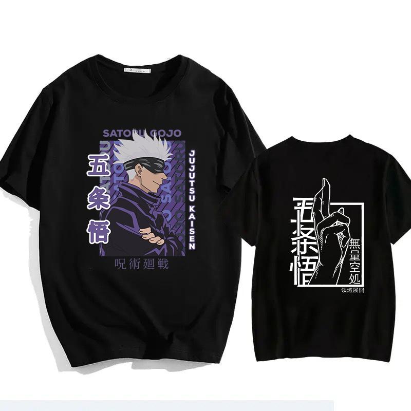 Японский Jujutsu Kaisen Годжо Аниме Футболка Унисекс Унисексга Годжо Сатору Графические Футболки С Короткой Рукавой Футболка Y2k Футболки Летние Топы
