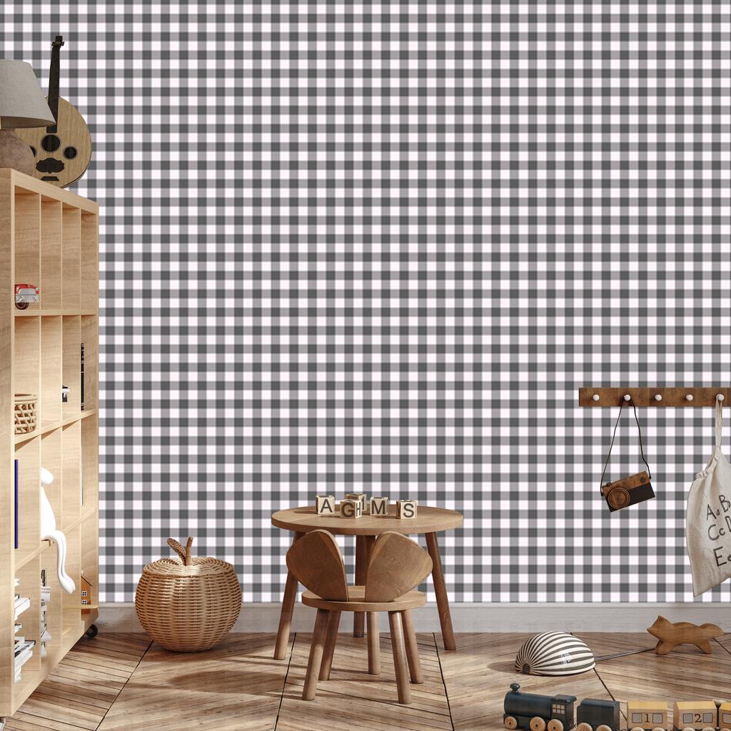 Wallpaper Fabric Pattern Gray, Light Gray and Graphite 50x1000