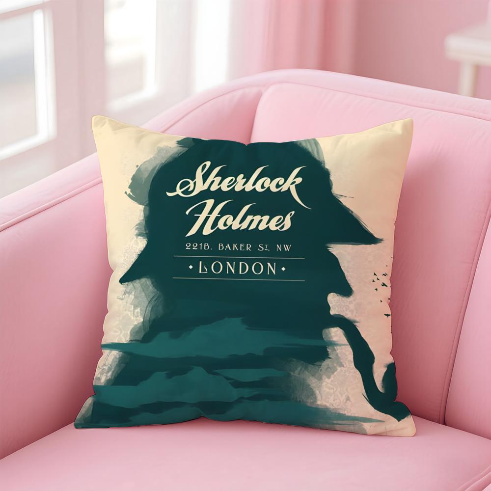 Tv Suspenseful SSherlock HHolmes Cushion Cover Pillow Case Soft Skin Friendly Fabric Comfort Concealed Zipper