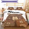 3pcs Custom Name Bear Bedding Set Duvet Cover Closure Includes 1 Duvet Cover & 2 Pillowcases, Soft and Comfortable for All Seasons.