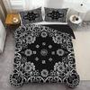 Classic Black Paisley Art Flower 3D Printed Quilt Cover Vintage Bedding Cover Home Polyester Textiles Duvet Cover Pillowcase