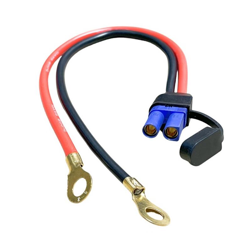 100W EC5 10AWG Silicone Line Motorcycle Emergency Start Wire High-power EC5 Male Female Plug to O-type Terminal Connection Cable