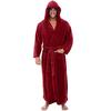 Men's Winter Plush Lengthened Shawl Bathrobe Home Clothes Long Sleeved Robe Coat