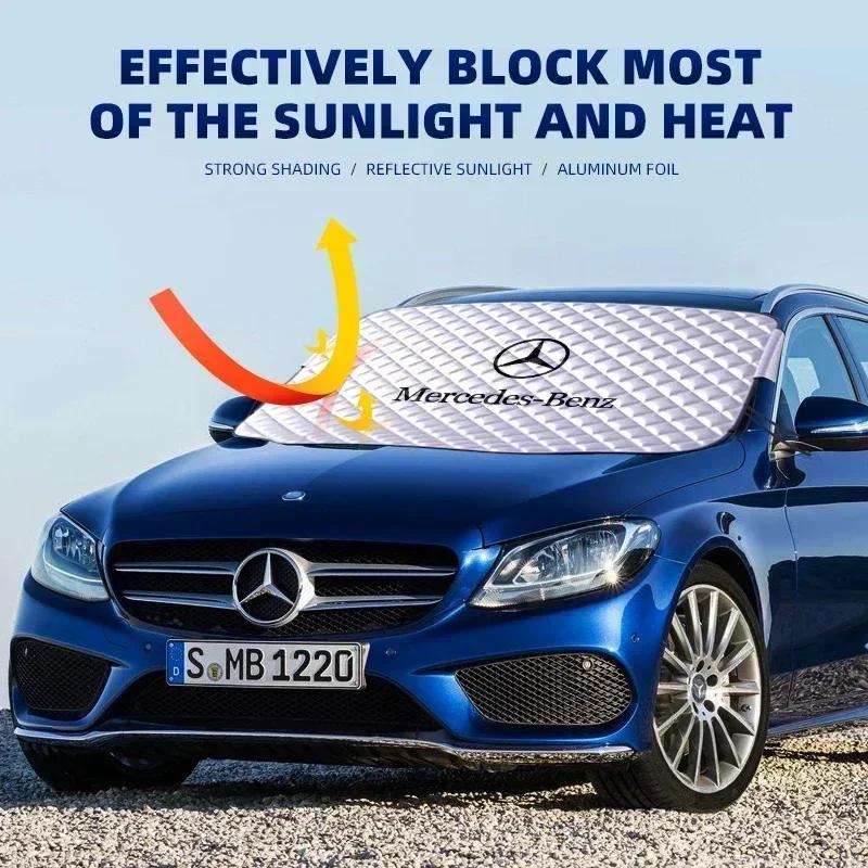 2025 Для автомобиля Mercedes-Benz Защита от снега и льда Козырек Солнцезащитный Козырек Переднее Стекло Термоизоляция Для Mercedes Benz AMG A B C