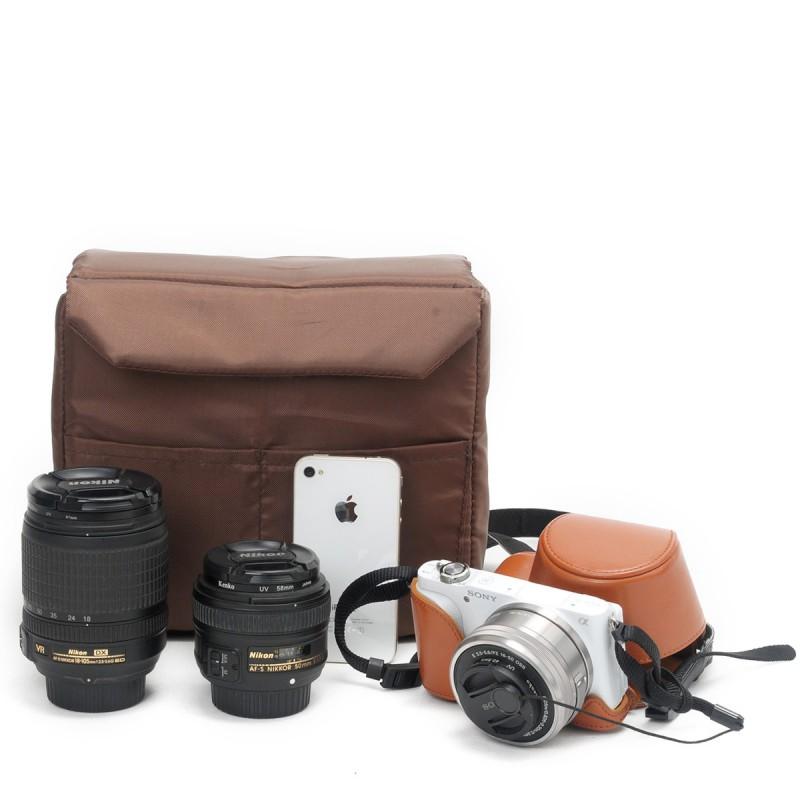 Waterproof DSLR Camera Inner Bag Nylon Padded Case Photography Laptop Storage Travel Carry