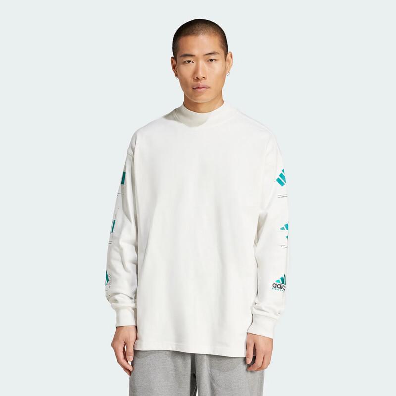 Adidas Essentials Cotton Retro Long-Sleeve T-Shirt