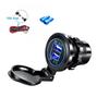 12/24V Dual USB Car Charger Waterproof Fast Quick Charge Adapter 5V 4.2A Phone Charger Socket for Motorcycle Vehicle Boat Truck