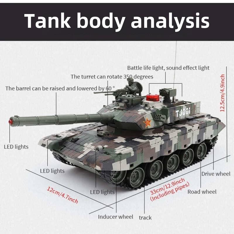 Новый 2.4G гусеничный симулятор RC танка с водяной бомбой, баллончиком для стрельбы, модель боевого бронированного автомобиля с дистанционным управлением, детская электрическая игрушка для мальчика, подарок