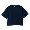 Champion Crew Neck Cotton USA Relax Fit Raglan Short Sleeve with Embroidery and Garment Navy Women's 100% T-Shirt Wash, (CW-B314)