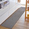 Tydle Flannel Kitchen Flannel Easy To Compatible with Underfloor Suitable for All Solid Gray Rug, 43x240cm, Non-Slip, Short-Pile Fabric, Washable,