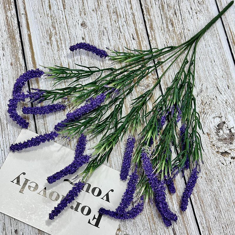 Simulated Bouquet Lavender Artificial Plastic Artificial Flower For Decor Indoor