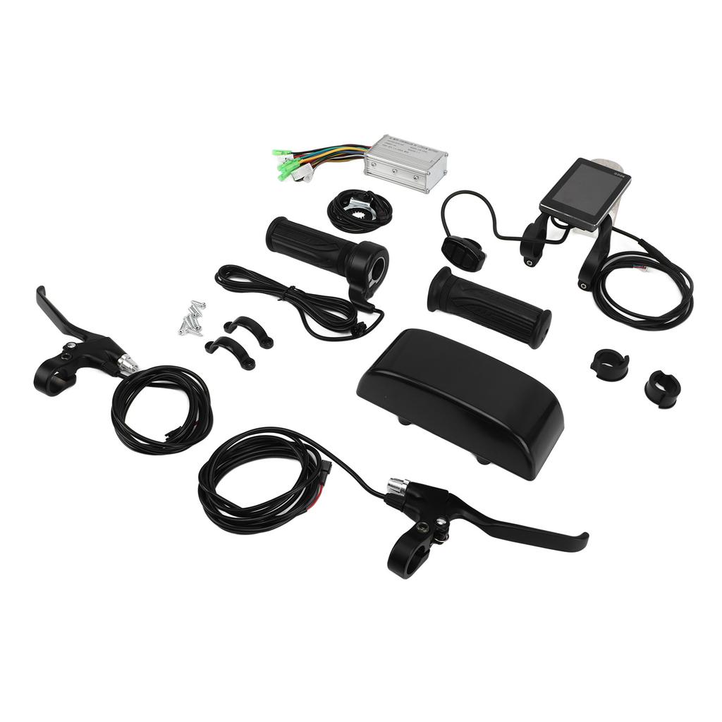 15A DC36V 48V Электрический велосипед контроллер дисплей набор с тормозной ручкой поворотная ручка PAS магнитный