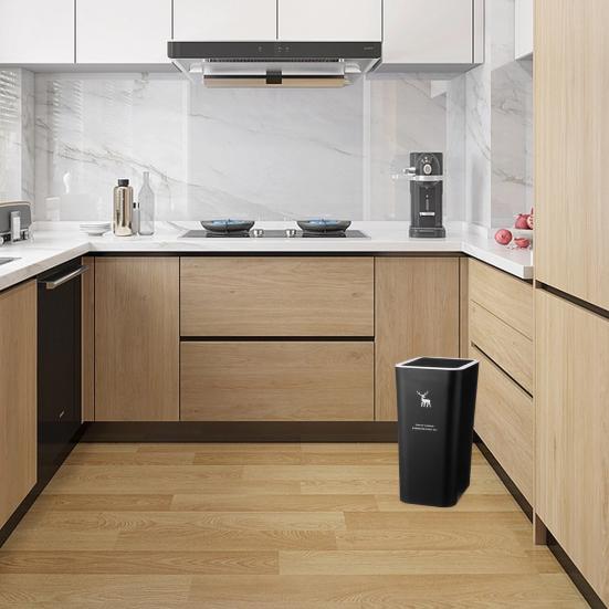 Корзина для мусора 9 л/12 л, узкая конструкция, широко открывающаяся, с защитой от собак, экономит пространство, блокирует запах лося, печатный пресс, крышка, мусорное ведро, кухонные принадлежности