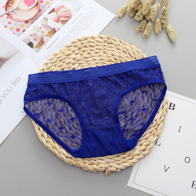 Sexy Net Yarn Panties Women Low Waist Transparent Briefs K142