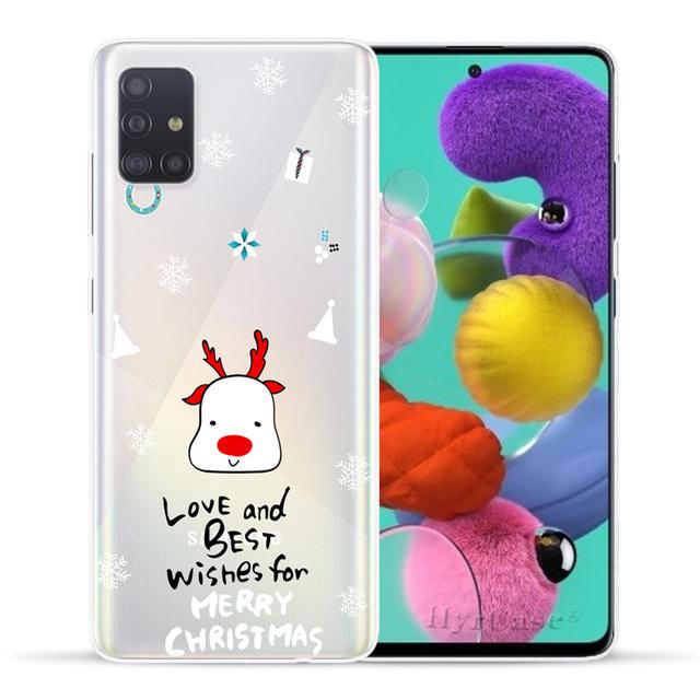 Силиконовый чехол «Лось с Рождеством» для Samsung S22 S21 Ultra S20 Fe Plus A53 A73 A52 A72 A51 A71 A22 A12 A32 A50 A33 A13, чехол