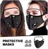Спортивная теплая маска с фильтром, уличная маска от пыли для езды, защитная линза, съемная, моющаяся, страхование труда