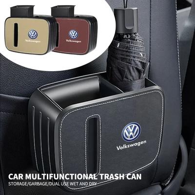 B6 2025 Горячее для Volkswagen 1 шт. Многофункциональный автомобильный мусорный бак на спинку сиденья Ящик для хранения Для Volkswagen VW Jetta Polo T4 T5 T6 Sharan