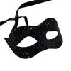 Plastic Halloween Rhinestone Mask Studded Design Masquerade Mask Luxury Half Face Mask  Club
