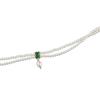 Gift Green Crystal Double Layer Pendant Choker Clavicle Chain Women Necklace Korean Style Necklace