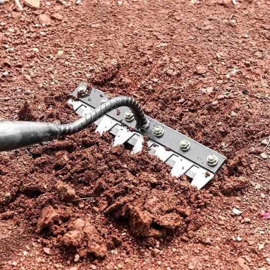 Садовые грабли для прополки Сверхпрочный инструмент для удаления сорняков из углеродистой стали 5/6/7/8 зубьев Грабли-пропольщик Ручной инструмент для выкорчевывания